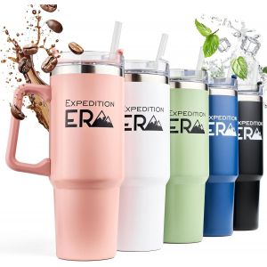 Tianyi-Mug Isotherme - Thermos ¿Afé 880ml - Hermétique Tasse À Café - Mug Isotherme Cafe Avec Couvercle Étanche - Travel Mug - Thermos Café - Tasse De Voyage Double Paroi Pour Garder - Sans Bpa (Rose - Neuf