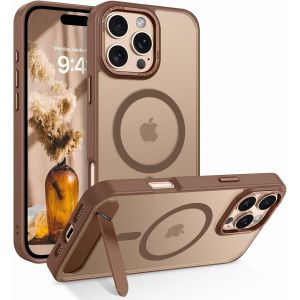 NSIECD-Coque Magn&eacute;tique pour iPhone 16 Pro Max, Compatible avec MagSafe, [Support Invisible Int&eacute;gr&eacute;e] Housse Qualit&eacute; Militaire Antichoc, &Eacute;tui Translucide Mat pour iPhone 16 Pro Max 6,9"", Titane Sable - Neuf