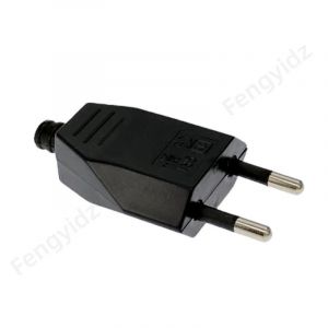 Prise de remplacement mâle femelle Standard européen,trou rechargeable,rallonge d'alimentation bipolaire,connecteur de câble Euro - Type Male-Black - Neuf