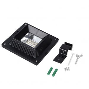 Hjlian Lampe Murale Solaire 25 Led En Plastique Abs, Impermeable, Eclairage D'exterieur Intelligent Pour Cour, Lumiere Chaude Noire - Neuf