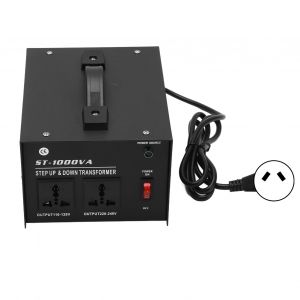 XYONG Transformateur elevateur de tension 1000 W, tension d'entree stable et regulable, 110 V a 220 V, prise AU 110 V-120 V/220 V-240 V - Neuf