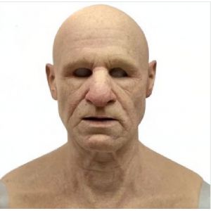 Masque D'halloween Complet En Latex Pour Homme &Acirc;g&eacute;, Accessoire De D&eacute;guisement R&eacute;aliste Pour Halloween, Cosplay, F&ecirc;te - Neuf