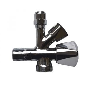 Kombi - Vanne d'angle poignée 1/2"x10 mm x3/4 - Neuf