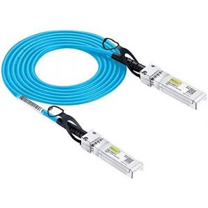 C&acirc;ble SFP+ 1m SFP+ Direct Attach Copper Twinax Cable Passif,Compatible pour Cisco SFP-H10GB-CU1M,Ubiquiti,Freebox Delta,Netgear,D-Link,TP-Link,Zyxel,QNAP NAS,Bleue - Neuf