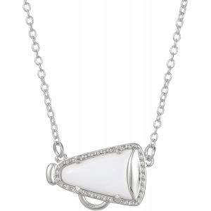 Collier De Pom-Pom Girl Pour Femme, Pendentif En Cuivre, Cadeau Pour Coach, Collier À Breloques Courtes En Corne - Neuf