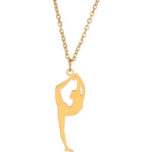 Kal-Inspiration Gymnastique Pendentif Collier Ballet Ballerine Sport Danse Solo Usa Gymnastique Choker Équipe Bijoux Fille Femme Coach Fille - Neuf