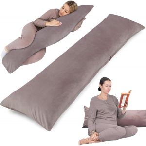 Coussin De Grossesse Pour Dormir 145 Cm &iquest; Traversin Plat Ou Oreiller De Corps Coussins Maternit&eacute; Et D'allaitement Id&eacute;al Pour Femme Enceinte Oreillers Long Et Confortable - Neuf