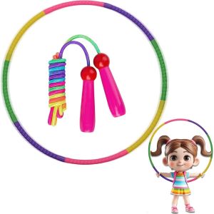 Lot De 2 Cerceaux Pour Enfants De 4 Ans,Amovibles,R&eacute;glables Pour Corde &Agrave; Sauter Pour Enfants De 8 Ans,Appareils De Fitness Pour Gar&ccedil;ons Et Filles &Agrave; Partir De 4 Ans,Adapt&eacute;s Aux Cadeaux - Neuf