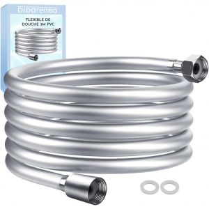 Flexible de douche 3m pvc flexible connexion universelle anti-torsion tuyau douche 3 metres - Neuf