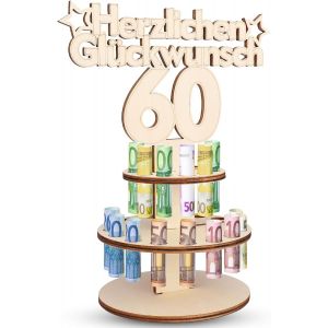 Ershi-Cadeaux En Argent Pour Anniversaire 60 Ans, Cadeaux En Argent + Anniversaire + 60, Idées Cadeaux 60, Cadeau En Argent 60 Ans[6118] - Neuf