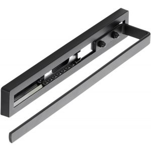 Porte-Serviettes Coulissant Style À 1 Bras Noir 325 Mm Course 145 Mm Porte-Serviettes Pour Montage Latéral Ou Sous Plan De Toilette[POU8806600] - Neuf