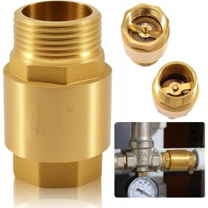 G1"" IG vers AG Clapet anti-retour en laiton pour eaux us&eacute;es 1"" IG x AG Inline Valve anti-retour DN25 pour conduite d'eau,machines &agrave; laver,pompes de jardin (1 pi&egrave;ce) - Neuf