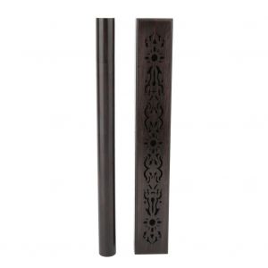 Bruleur d'encens creux en bois d'ebene noir et palissandre, decoration d'interieur (#03) - Neuf