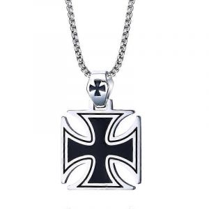 Punk Black Knight Croix Pendentif Collier Pour Hommes Mode Casual Amulette Bijoux Cadeau - Neuf