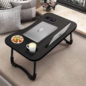 SUBZONAL-Table de lit pliable, r&eacute;glable et portable pour ordinateur portable, tablette, 60 x 40 x 28 cm, noir - Neuf