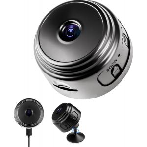 KALANKA-Mini cam&eacute;ra espion 1080p HD WiFi cach&eacute;e, cam&eacute;ra de nounou sans fil avec d&eacute;tection de mouvement, mini cam&eacute;ra d'int&eacute;rieur sans fil, installation rapide Bluetooth, pour la s&eacute;curit&eacute; &agrave; domicile et - Neuf