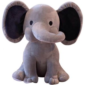 Peluche &Eacute;l&eacute;phant Teddy Doux Peluche Animal Jouets Pour B&eacute;b&eacute; &Eacute;l&eacute;phant Oreiller Jouets En Peluche Anniversaire Graduation (Gris, 9.84 * 9.84 * 9.84inches) - Neuf