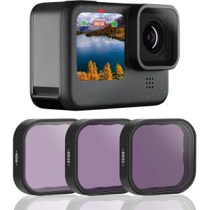 Lentilles de Filtre ND8 ND16 ND32 pour GoPro Hero 9 Hero 10 Hero 11 Black, Kit de Protection de lentille de Filtre &agrave; densit&eacute; Neutre pour Accessoires GoPro Hero 9/10/11 Black - Neuf