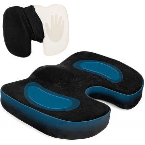 Coussin De Si&egrave;ge Orthop&eacute;dique, Coussin De Si&egrave;ge En Mousse &Agrave; M&eacute;moire De Forme, Coussin De Si&egrave;ge Ergonomique Pour H&eacute;morro&iuml;des - Neuf