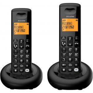 E260 S. Voice Duo - T&eacute;l&eacute;phone Fixe Sans Fil Dect Avec R&eacute;pondeur - Design Compact - Grand &Eacute;cran R&eacute;tro&eacute;clair&eacute; - Mains Libres - Fonction Blocage Des Appels Ind&eacute;sirables - 2 Combin&eacute;s - Noir - Neuf