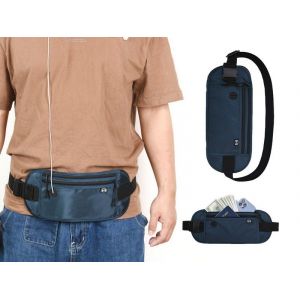 Lot de 2 ceintures porte-monnaie RFID pour pochette de voyage &iquest; Porte-passeport et organiseur de voyage bleu fonc&eacute; - Neuf
