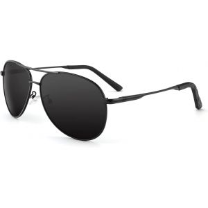 Lunette De Soleil Homme Femme Polarisée Premium Lunette De Soleil Cadre Métallique Avec Uv400 - Neuf