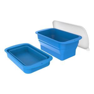 2pc Bloc De Glace Moule Pliable Empilable En Silicone Bac À Glaçons,B - Neuf