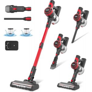 Aspirateur Balai Sans Fil St609, 4 En 1 L&eacute;ger Aspirateur Sans Fil Puissant 40Min Autonomie, 150W, 22.2V, Sans Sac Brosse Pour Canap&eacute;, Pour Poils D'Animaux, Tapis, Sols Durs - Neuf