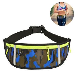 Ceinture de course ultra fine &iquest; Sac banane anti-rebonds pour entra&icirc;nements, r&eacute;glable, r&eacute;sistante &agrave; l'eau, r&eacute;fl&eacute;chissante, compatible avec t&eacute;l&eacute;phones et autres accessoires - Neuf