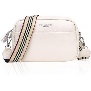 RFCBC-Petit Sacs a main Bandoulière Femme cuir sac banane femme veritable, Blanc. - Neuf