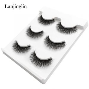 Ore-Lanjinglin 3 Paires 29 Styles 3d Faux Vison Cheveux Doux Faux Cils Moelleux Vaporeux Épais Cils À La Main Cils Outils De Maquillage Des Yeux X11-X23-Lashes - Neuf