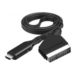 KALANKA-C&acirc;ble P&eacute;ritel vers HDMI Convertisseur P&eacute;ritel vers HDMI Connecteur Vid&eacute;o Audio C&acirc;ble Adaptateur 720P/1080P pour TV, Moniteur, Projecteur - Neuf
