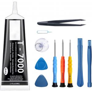 Mevronisshop-Colle Pour Ecran De T&eacute;l&eacute;phone, 110ml Noir + 10 Pi&egrave;ces Set De Pommettes Color&eacute;es, Colle Pour Ecran De T&eacute;l&eacute;phone Portable - Neuf