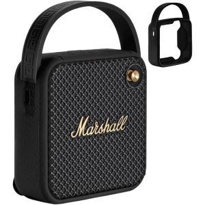 MEVRONISSHOP-Housse en Silicone pour Marshall WILLEN Haut-Parleur, &Eacute;tui de Protection avec Poign&eacute;e, Coque en Silicone Housse de Transport (Noir) - Neuf