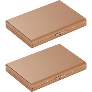 KALANKA-Porte-Carte de Crédit Visite Métallique avec la Technologie de Blocage RFID,Cool Etui de Carte de Visite Slim Métal - 6 Slots pour Vos Cartes de Crédit - Neuf