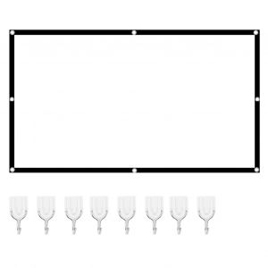 ecran de projection HD portable 16:9, rideau de projection pliable en polyester pour la maison et le bureau, 100 pouces - Neuf