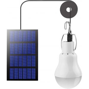 Ampoules Solaires Led Lampe Extérieur Lot De 1,Solaires Camping Lampe,Lampe Suspendue Solaires Avec Panneau Solaire 3w,Éclairage Solaire Pour Extérieur,Camping,Randonnée,Coop,Abri [Amp744751] - Neuf