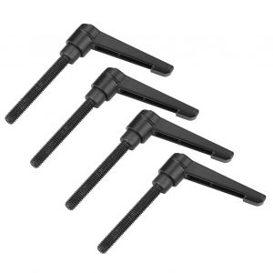 Lot de 4 boutons de machine en metal, poignee de fixation reglable, filetage male M8 (20 mm) - Neuf