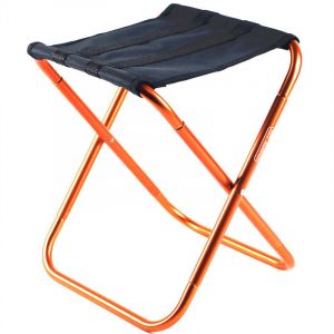 Tabouret De Camping Pliable, Mini Tabouret De Camping, Petit Tabouret Portable En Alliage D'aluminium Oxford, Pour Randonnée, Barbecue, Jardin, Pique-Nique, Plage - Orange - Neuf