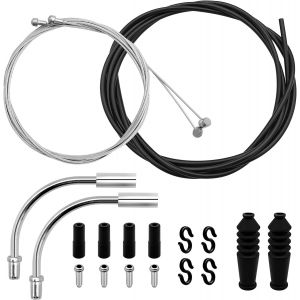 Lot De 2 Câble De Frein Avant Et Après Vélo, Cable Frein Velo, Câble De Frein De Vélo De Montagne, Câbles Et Gaines De Frein Vélo- Avec Collecteur De Frein 2 V (90 °) - Neuf