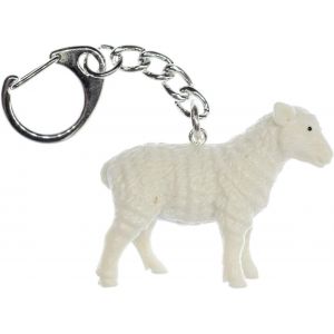KAL-Agneau Porte-Clé Porte-Clés Animaux De La Ferme De Moutons D'Agneau - Bijoux À La Mode Main I I Pendentif Trousseau De Clés Porte-Clef - Neuf