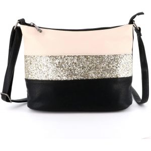 - Sac Bandoulière Femme Paillettes Elégant - Sacoche Porté Epaule Tendance Multicolore Souple - Besace Sac Soirée Mariage Strass Brillant Léger - Chic Mode - Neuf