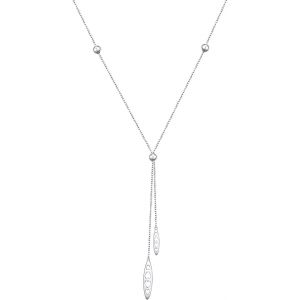 D&eacute;licate Lariat Colliers Y Collier R&eacute;glable Longue Cha&icirc;ne 30 Pouces Cha&icirc;ne De Chandail Bijoux En Argent Sterling 925 Pour Femmes Filles - Neuf