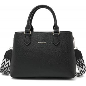 Sac &agrave; Main Femme,Sac Bandouli&egrave;re Femme PU &Eacute;l&eacute;gant avec Bandouli&egrave;re Tress&eacute;e Large Sacs Cabas Id&eacute;al pour Cours Shopping et Sorties Quotidiennes - Neuf