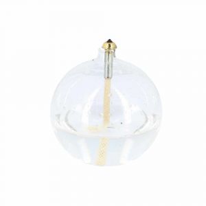 LAMPE &Agrave; HUILE VERRE M&Egrave;CHE 8X8.5CM TRANSPARENT - Neuf