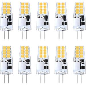 10 Pack Ampoule Led G4 3w &Eacute;conomie D'&eacute;nergie &Eacute;quivalent 20w Lampe Halog&egrave;ne G4 Led 360&deg; Angle De Faisceau Ac/Dc 12v 300lm Blanc Naturel 4500k Chambre Salon Cuisine - Neuf
