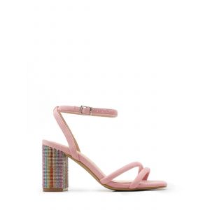 Sandale Rose Avec Talon En Strass - 40 - Neuf