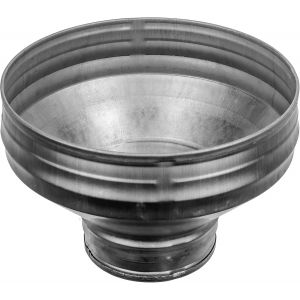 Adaptateur réducteur de conduit de 20,3 cm à 10,2 cm pour système CVC, systèmes de ventilation, échappements et tentes de culture (acier galvanisé, 200 à 100 mm) - Neuf