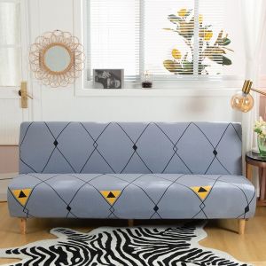 Housse De Canapé Extensible Sans Accoudoirs, Universelle, Pliable, Facile À Installer Et À Nettoyer, 3 Places, Grise - Neuf