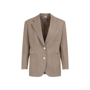 Veste En Laine Camel Foncé Gucci Pour Femme 754866.Zangh - Neuf